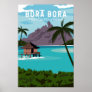 Bora Bora French Polynesia Travel Vintage Art Poster