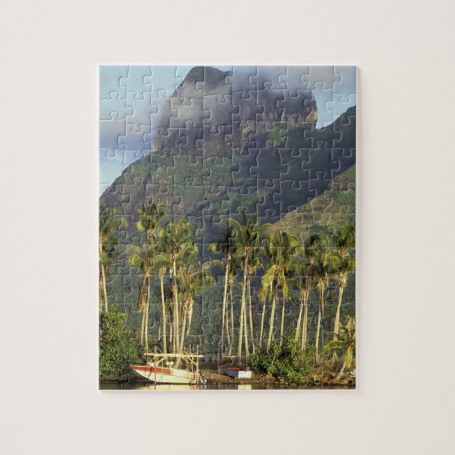 Bora Bora, French Polynesia Waterfront scene and Jigsaw Puzzle (Vertical)