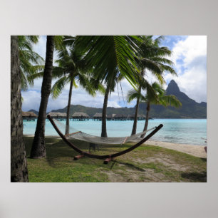Bora Bora hammock Poster
