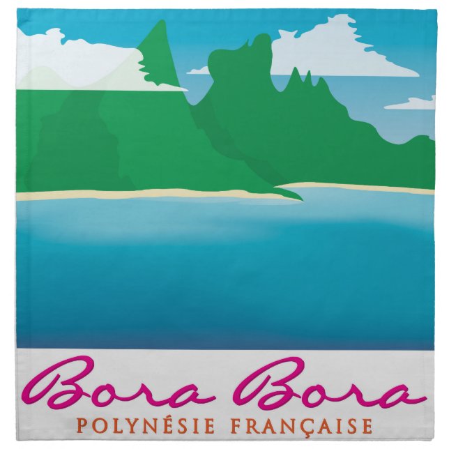 Bora bora landscape napkin (Front)