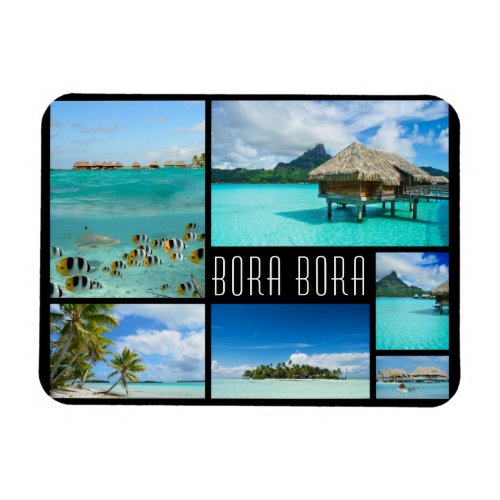 Bora Bora landscapes collage travel photo Magnet