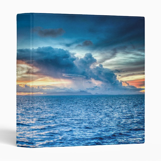 Bora Bora Ocean View Photograph 3 Ring Binder (Front/Spine)