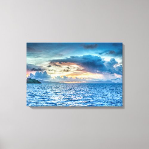 Bora Bora Ocean View Photograph Canvas Print