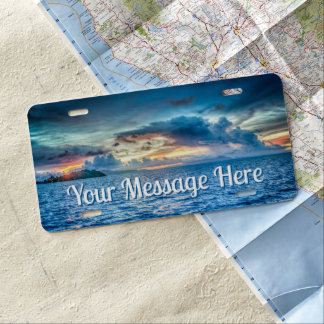 Bora Bora Ocean View Photograph  License Plate