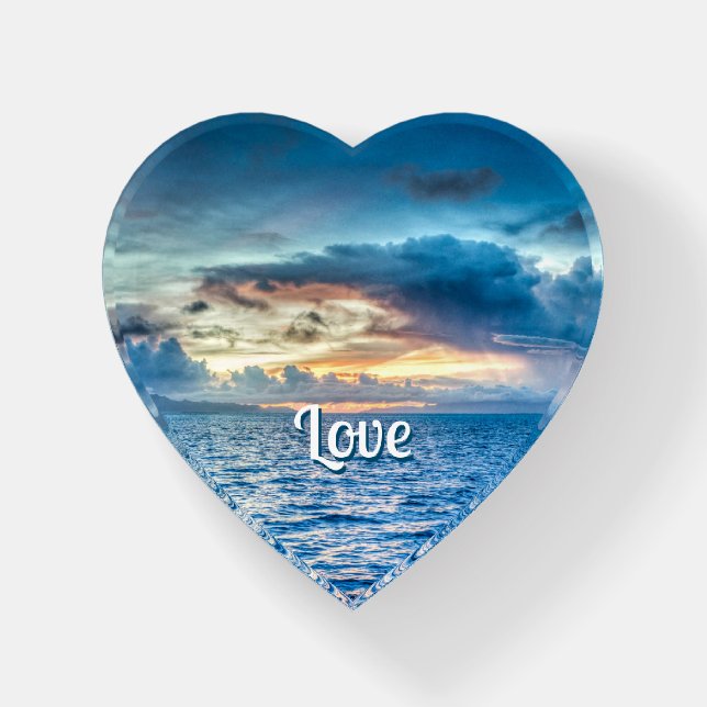 Bora Bora Ocean View Photograph Paperweight (Front)