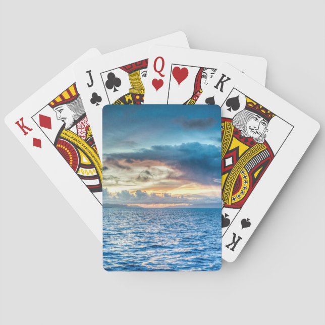 Bora Bora Ocean View Photograph Poker Cards (Back)