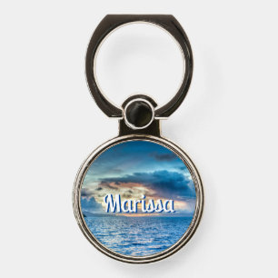 Bora Bora Ocean View Photograph Porcelain Serving  Phone Ring Stand