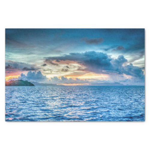 Bora Bora Ocean View Photograph Tissue Paper