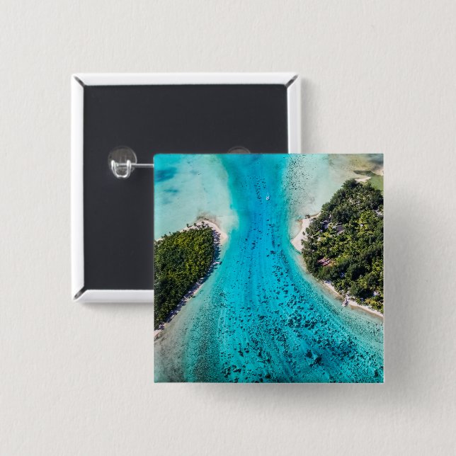 Bora Bora - Pathway To The Ocean Button (Front & Back)