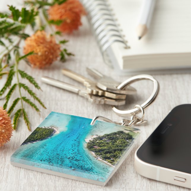 Bora Bora - Pathway To The Ocean Keychain (Front Right)