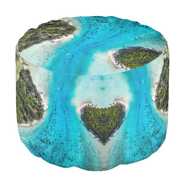 Bora Bora - Pathway To The Ocean Pouf (Angled Front)