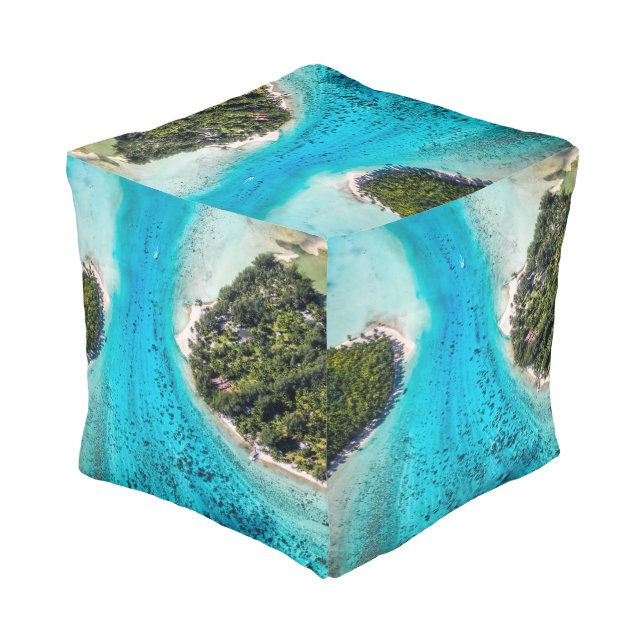 Bora Bora - Pathway To The Ocean Pouf (Angled Back)