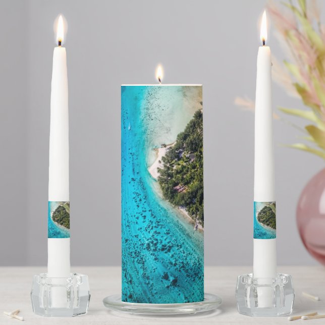 Bora Bora - Pathway To The Ocean Unity Candle Set (In Situ)
