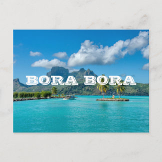 Bora Bora Polynesia Tropical island beach travel Postcard