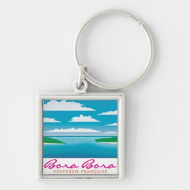 Bora Bora reef Keychain (Front)