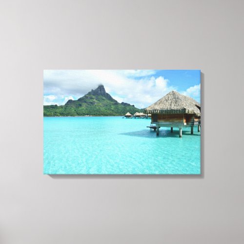 Bora Bora resort canvas print