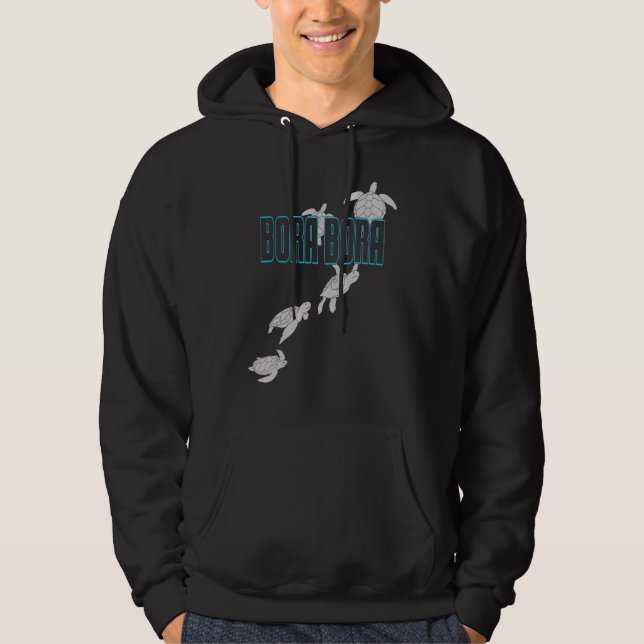 Bora Bora Sea Turtles Scuba Diving With Turtles Hoodie (Front)