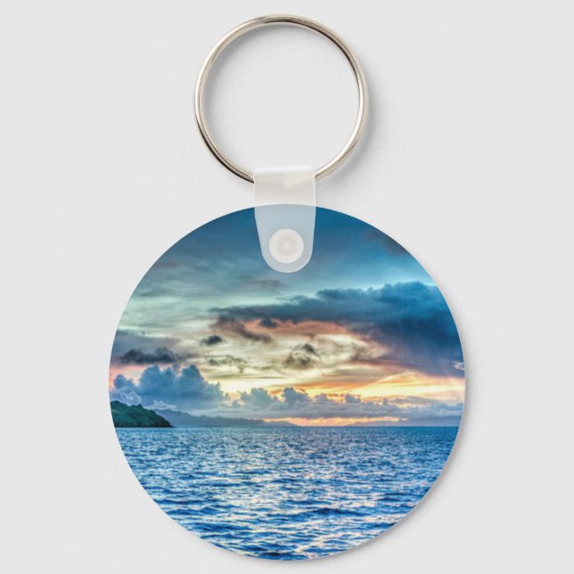 Bora Bora Sunset Keychain (Front)