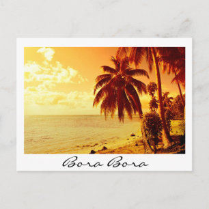 Bora Bora sunset postcard