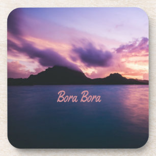 Bora Bora Suset Island Beach Beverage Coaster