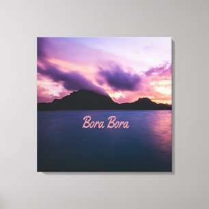 Bora Bora Suset Island Beach Canvas Print