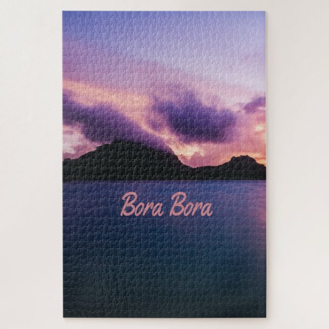 Bora Bora Suset Island Beach Jigsaw Puzzle (Vertical)