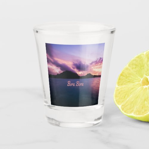 Bora Bora Suset Island Beach Shot Glass