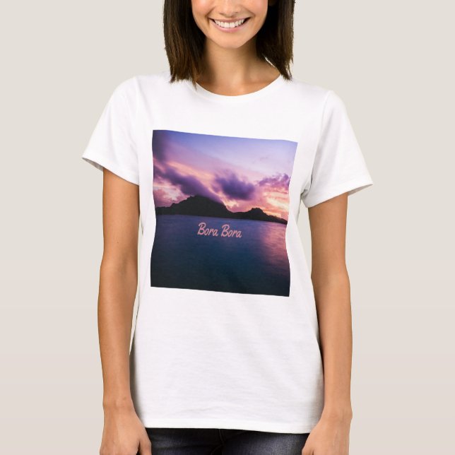 Bora Bora Suset Island Beach T-Shirt (Front)