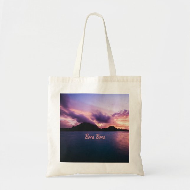 Bora Bora Suset Island Beach Tote Bag (Front)