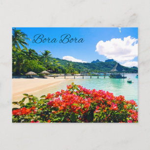 Bora Bora Tahiti Beautiful Tropical Beach  Postcard