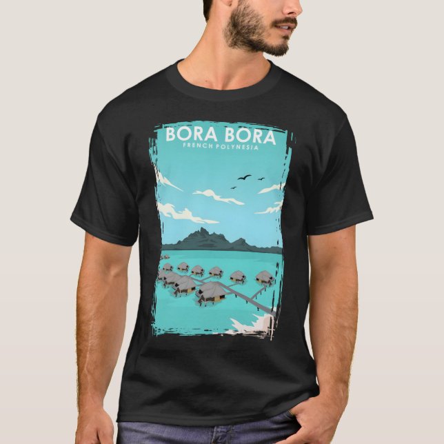 Bora Bora Travel Poster  T-Shirt (Front)