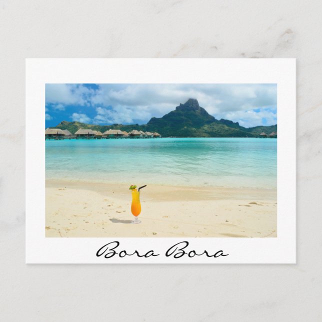 Bora Bora tropical cocktail postcard (Front)