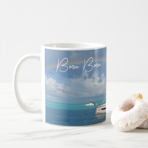 Bora Bora Tropical Island Paradise Yacht  Coffee M Coffee Mug