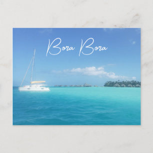 Bora Bora Tropical Island Paradise Yacht Postcard