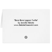 bora bora turtle with butterfly fish cards (Back Horizontal)
