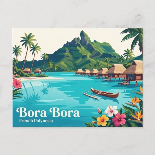 Bora Bora, Vaitape, French Polynesia Postcard (Front)