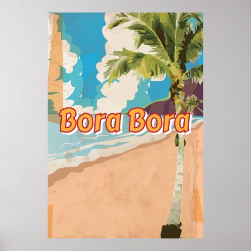 Bora Bora Vintage travel poster