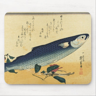 Bora (Gray Mullet) Hiroshige's Japanese Fish Print Mouse Pad