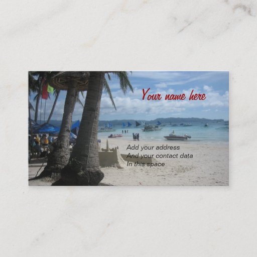 Customizable Boracay Business Card Templates