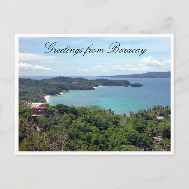 boracay island greetings postcard (Front)