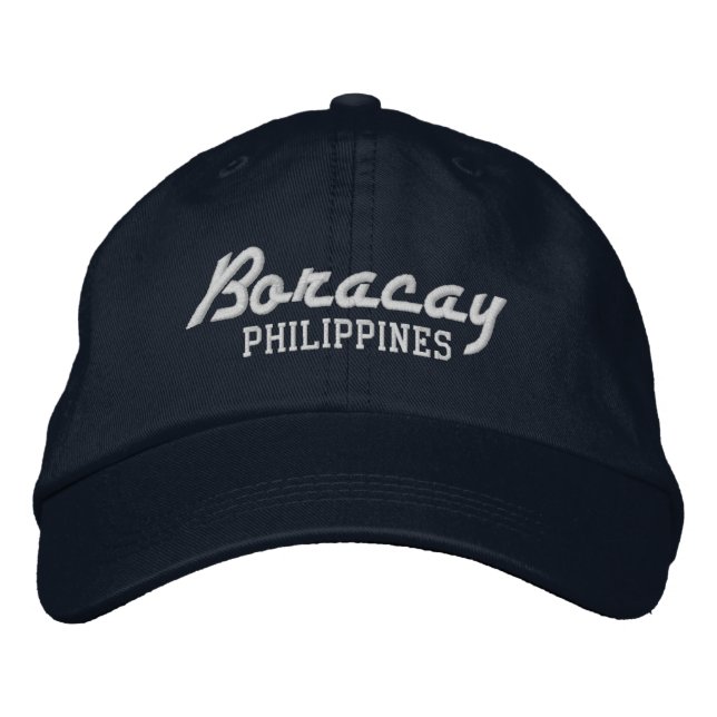 Boracay Philiippines Embroidered Baseball Hat (Front)