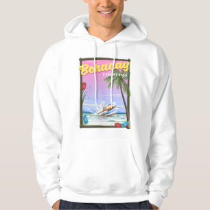 Boracay Philippines beach travel poster Hoodie