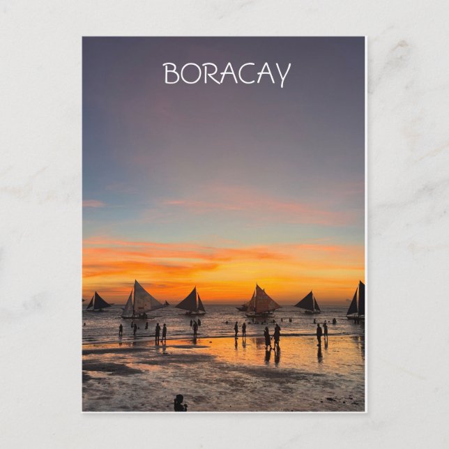 Boracay Postard Sunset Holiday Postcard (Front)