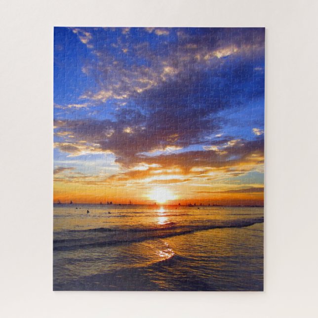 boracay sunset beach jigsaw puzzle (Vertical)