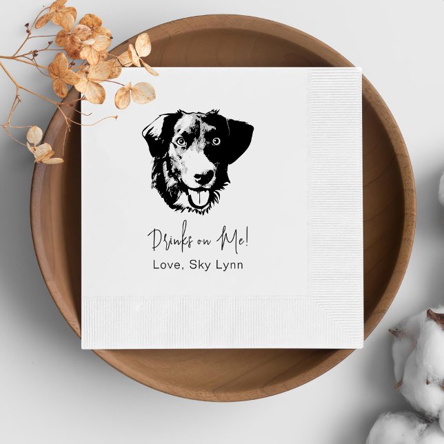 Borador Dog Personalized Drink On Me Napkins (Creator Uploaded)