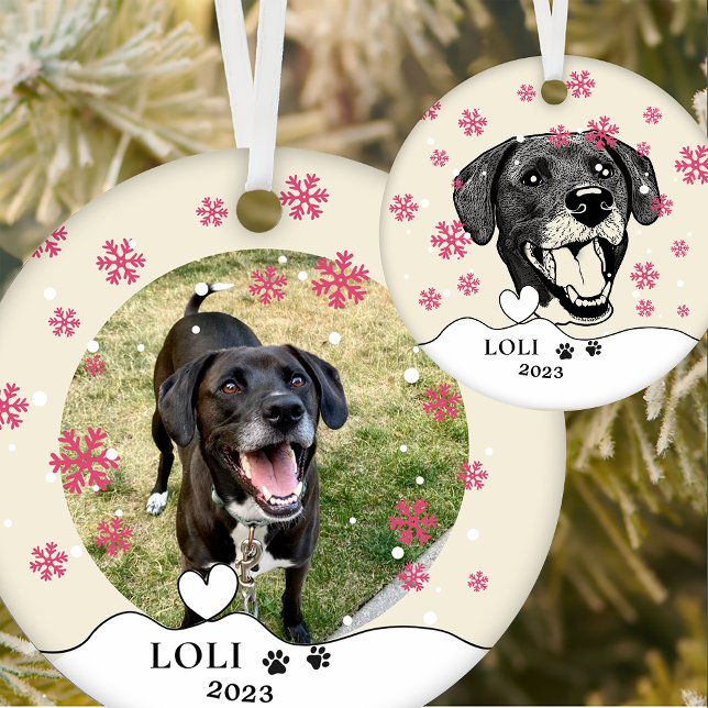 Borador Dog Personalized Hand Drawing Ceramic Ornament (Creator Uploaded)