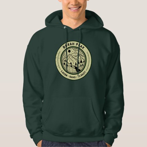 Borah Peak Idaho Hiking Skiing Travel Hoodie