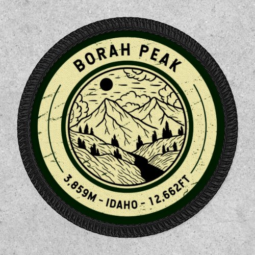 Borah Peak Idaho Hiking Skiing Travel Patch