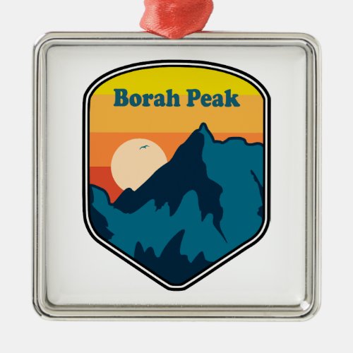 Borah Peak Idaho Sunrise Metal Ornament