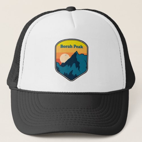 Borah Peak Idaho Sunrise Trucker Hat